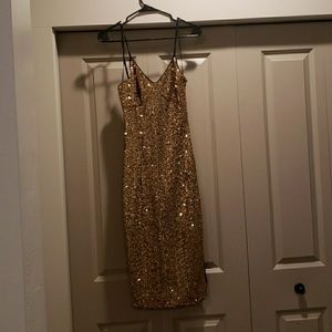 Gold Sequin Dress